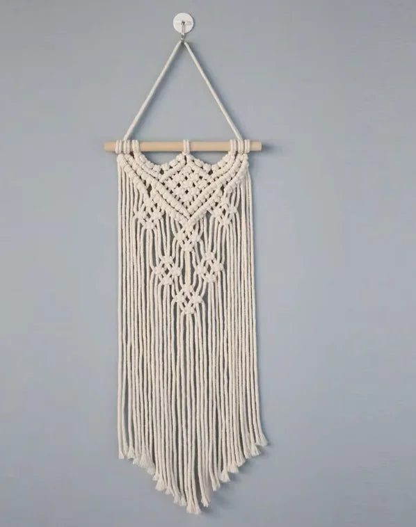 Handwoven Macrame Wall Hanging – Bohemian Cotton Rope Tapestry for Home Décor